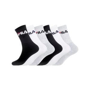 FILA Meias Masculinas, algodão, lote de 6, ajuste ótimo e respirável.