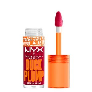 NYX Professional Makeup Duck Plump, Brilho Labial, Efeito de Volume Instantâneo, Com Gengibre Picante, Fórmula Vegana, Tom: Hall of Flame