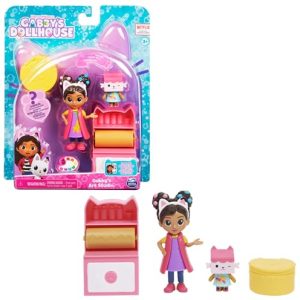 A CASA DE BONECAS DA GABBY - ESTÚDIO DE ARTE - Estúdio de Arte da Casa de Bonecas da Gabby com 2 Figuras, 2 Acessórios, 1 Caixa Surpresa e um Móvel - 6062025 - Brinquedos para Crianças de 3 anos ou mais.