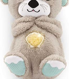 Fisher-Price Nutria Hora de Dormir - Pelúcia Musical - com Movimento, Sons e Luzes Relaxantes - Presente para Bebês a partir de 0 Meses (FXC66)