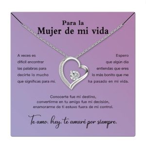 YiksunMY Presente Mulher, Colar Mulher, Presente Aniversário Mulher, Presentes Natal Mulher, Presentes Originais para Mulher, Presentes Dia dos Namorados Mulher, Dia das Mães, Colar Prata Mulher