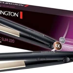 Remington Chapinha de Cabelo Ceramic Slim, Placas Flutuantes Extralargas, Cerâmica Anti-estática, Turmalina, Camada Protetora de Teflão, Proteção e Brilho, 2 Temperaturas até 220°C, S1510.