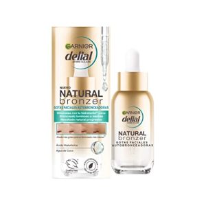GARNIER DELIAL Gotas Faciais Autobronzeadoras com Ácido Hialurônico e Água de Coco Bronzeado Personalizado Sem Marcas 30 ml
