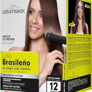 Be Natural Kit de Alisamento Brasileiro com Queratina, Verde.