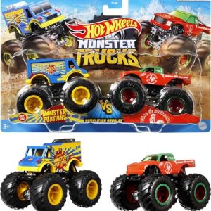 Hot Wheels Monster Truck carros de brinquedo duelos de demolição 1:64, modelos sortidos (Mattel FYJ64)