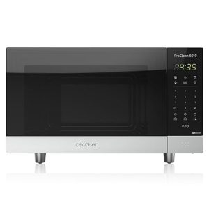 Cecotec Microondas preto ProClean 6010. 800 W, Capacidade de 23 Litros, Revestimento Ready2Clean para uma melhor limpeza, Painel de controle e tecnologia 3DWave, Controle Táctil.