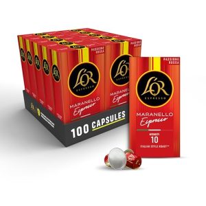 L'OR Espresso Café Cápsulas Maranello Espresso | 100 Cápsulas | Compatíveis com Nespresso (R)*