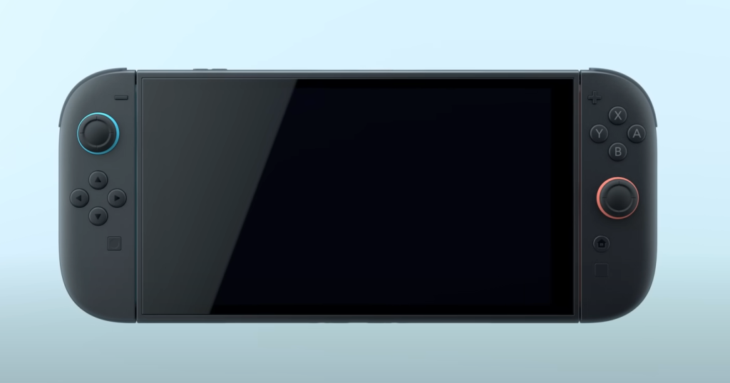Visual completo da nova consola Nintendo Switch 2 em cor preta.