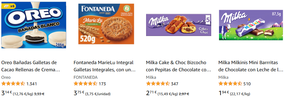 Ofertas de alimentação na Amazon: Milka, Oreo e Royal com descontos incríveis.