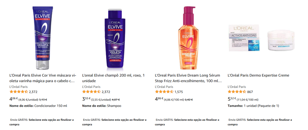 Promoção de cuidados de beleza L'Oréal com descontos especiais