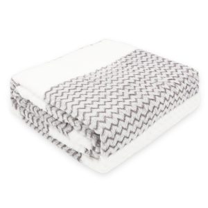 Manta de Veludo Zig Zag Aleatório de Flanela 130x160cm, Suave, Mantas Multiusos, Confortável e Quente. Ideal para Sofá, Cama e Viagem.