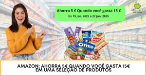 Promoção Amazon: Economize 5€ ao Gastar 15€