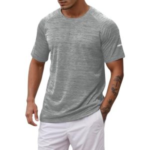 Camiseta Leve Esportiva, Camiseta de Manga Curta para Treinamento Masculino, camiseta de Academia Secagem Rápida.