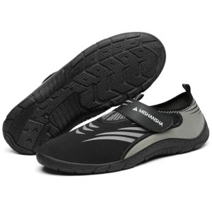 Mishansha Sapatilhas Homem Zapatilhas Água Mulher Secagem Rápida Sapatos de Água Antiderrapante Sapatilhas Praia Sapatilhas Água Respirável Sapatilhas para Snorkel Caiaque Natação Cinza Platina, Gr.41