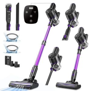 Vexilar V8PRO Aspirador Sem Fio 35KPa, Aspirador 3-em-1 Autonomia 40 Min, Vassoura Aspirador Sem Fio Potente Sucção, Aspirador Vertical para Piso/Carpete/Pelo de Animais/Carro.