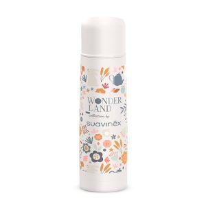 Suavinex, Termo Líquidos para Bebê. Termo de Aço Inoxidável com Fecho Hermético e por Pulsação. Bebidas Quentes e Frias. Termo Água Quente. Ideal para Preparar Mamadeiras. 500 ml. Wonderland, Flores.
