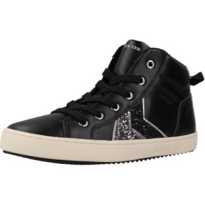 Geox J Kalispera Girl B, Ténis, Preto Dk Prata, 25 EU