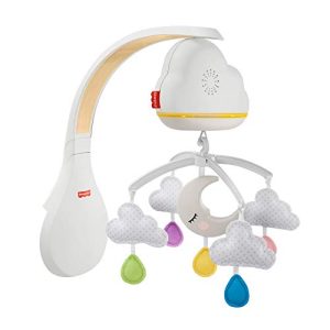 Móvel Fisher-Price Nuvens e Luas, Brinquedo de Berço projetor para bebê recém-nascido (Mattel GRP99)