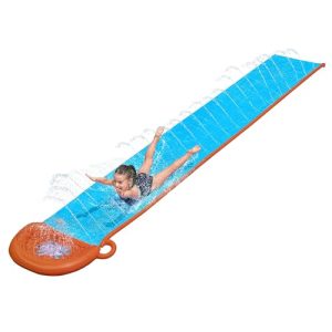 Bestway H20GO Single Water Slide, 4,88 m Inflável com Deslize e Escorregador com Sprinklers Embutidos