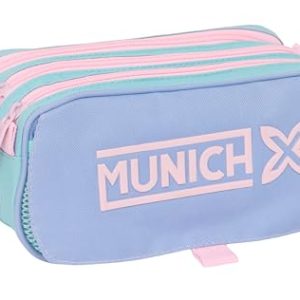 Safta Munich Mellow - Estojo Triplo Big, Estojo Infantil, Estojo para Meninos, Ideal para Crianças em Idade Escolar, Confortável e Versátil, Qualidade e Resistência, 21.5x8x10 cm