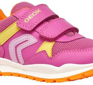Geox J Pavel Girl A, Tênis, Fúcsia/Laranja, 35 EU