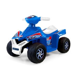 FEBER - Quad CE-Blue 6V, Carro elétrico para crianças de 18 meses a 3 anos, com aceleração, rodas grandes para estabilidade, até 40 min de bateria, carregador incluído, Famosa (FEN53000)