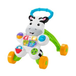Fisher-Price Zebra falante primeiros passos, andador para bebês +6 meses, versão em espanhol, embalagem reduzida GXC34