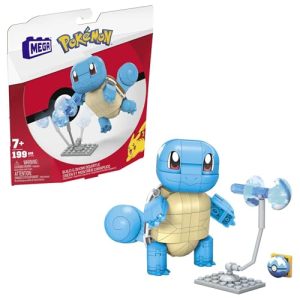 Mega Construx Pokémon Construa e Exiba a Figura do Squirtle com 180 Blocos de Construção de Brinquedo para Meninos e Meninas a partir de 6 anos (Mattel GYH00)