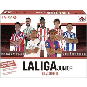 BORRAS - O Jogo da LALIGA Júnior Versão 2024/25, Jogo de Tabuleiro de Estratégia para crianças amantes do futebol. A partir de 6 anos. Partidas de 30' (20096)