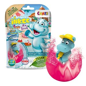 INKEE Bombas de Banho Infantis Bath Fun com Presente Surpresa dentro, figurinhas de Hipopótamo (há 6 modelos diferentes) aroma de melancia.