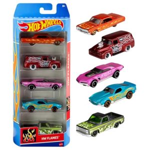Hot Wheels - Pacote com 5 carros em escala 1:64, presente para colecionadores e crianças a partir de 3 anos (os estilos podem variar), 01806