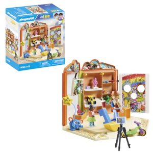 PLAYMOBIL myLife 71536 Brinquedo, momentos emocionantes no paraíso dos Jogos, que inclui um Cantinho de Jogos e uma Parede de Fotos, brinquedos para crianças a partir de 5 anos.