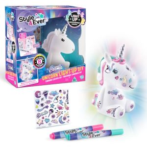 Canal Toys - Style 4Ever - Figurinha Luminosa para Decorar DIY Sdo. - Mini Deco DIY Light Up - Kit com Luz Quitamiedos LED, Marcador e Adesivos - OFG267