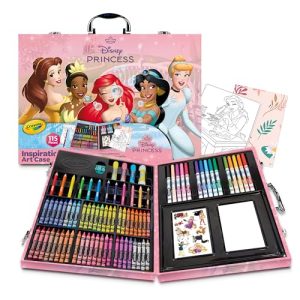 CRAYOLA - Maleta de Artista Princesas Disney, 115 Peças, anos 4,5,6,7+, 25-1094