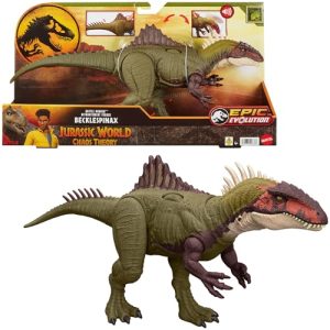 Mattel Jurassic World: Teoria do Dinocaos Netflix - Becklespinax Batalha de Rugidos, Figura de ação de dinossauro de brinquedo com sons, série Epic Evolution, +4 anos, HXF52
