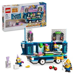 LEGO GRU 4: Meu Vilão Favorito Ônibus de Festa Musical dos Minions, Ônibus de Brinquedo de Construção com Figuras e Instrumentos, Presente para Meninos e Meninas de 7 Anos ou Mais 75581