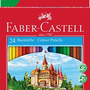 Faber-Castell 120124 - Conjunto de 24 lápis ecológicos coloridos, com apontador