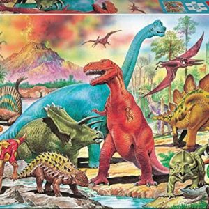 Educa - Dinossauros Quebra-Cabeças, 100 Peças, Multicolorido, 13179