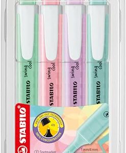 STABILO Marcador swing cool Pastel - Estojo com 4 cores