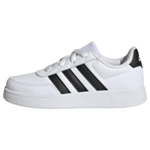 adidas Breaknet Lifestyle Court Lace Shoes, Tênis Unisex para crianças, Cloud White Core Black Core Black, 32 EU
