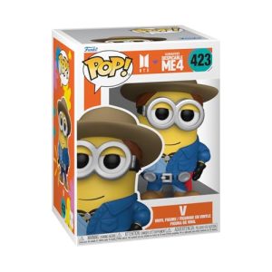 FUNKO Pop! Rocks: Minions X BTS - V - BTS + Minions - Figura de Vinil Colecionável - Ideia de Presente - Mercadoria Oficial - Brinquedos para Crianças e Adultos - Filmes, Fãs de Música